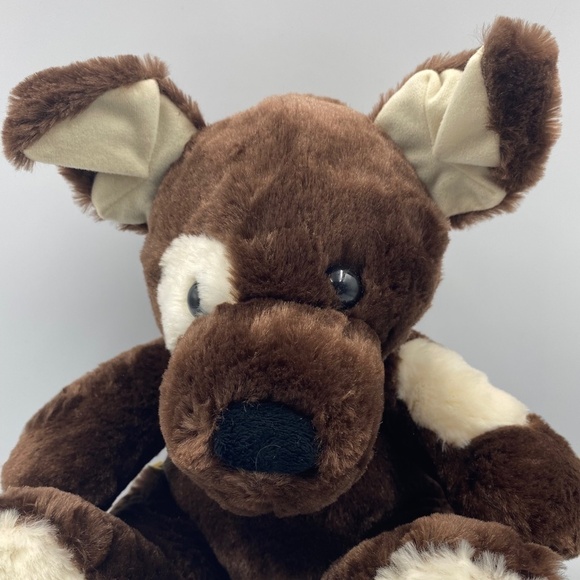 Build A Bear Fudge Pup Plush Chocolate Brown Cream Stuffed Animal Puppy Dog 2010 - Picture 2 of 4